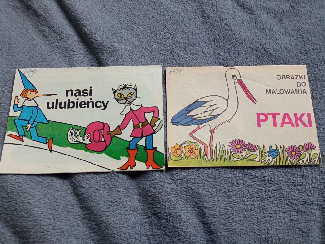 UNIKAT!! Obrazki do malowania: Ptaki, Nasi ulubieńcy PRL 1979 - 1980