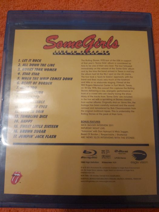 Bluray - The Rolling Stones - Some Girls Live In Texas  Tour 1978