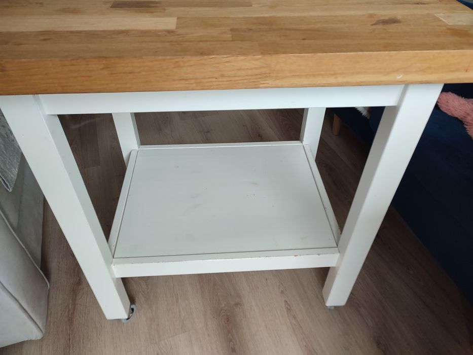Stolik Ikea hemnes na kółkach + dodatkowy blat Godula 10.24