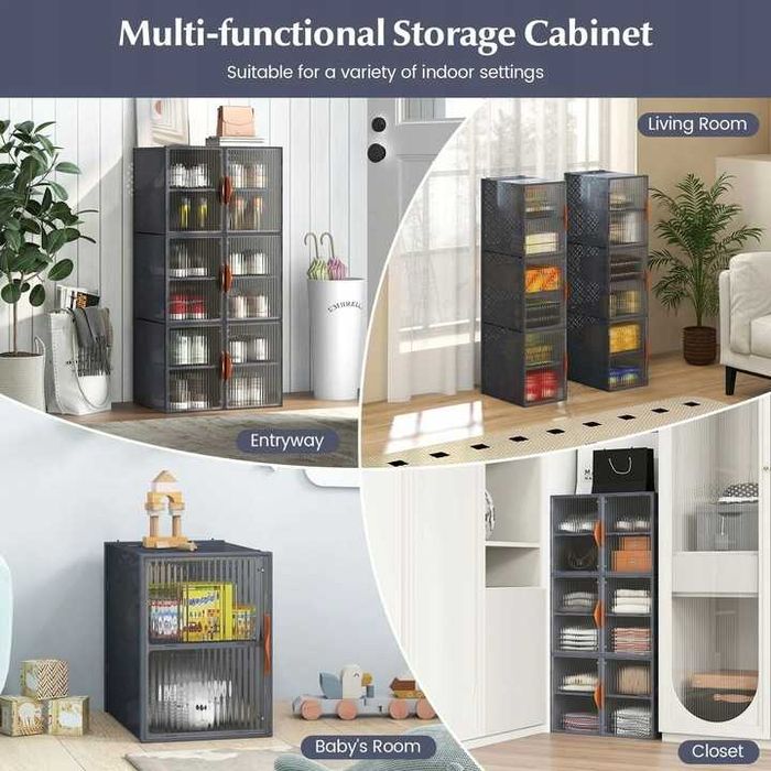 Organizer, szafka na buty, 12 kratek z drzwiczkami 113 x 49 x 32 cm