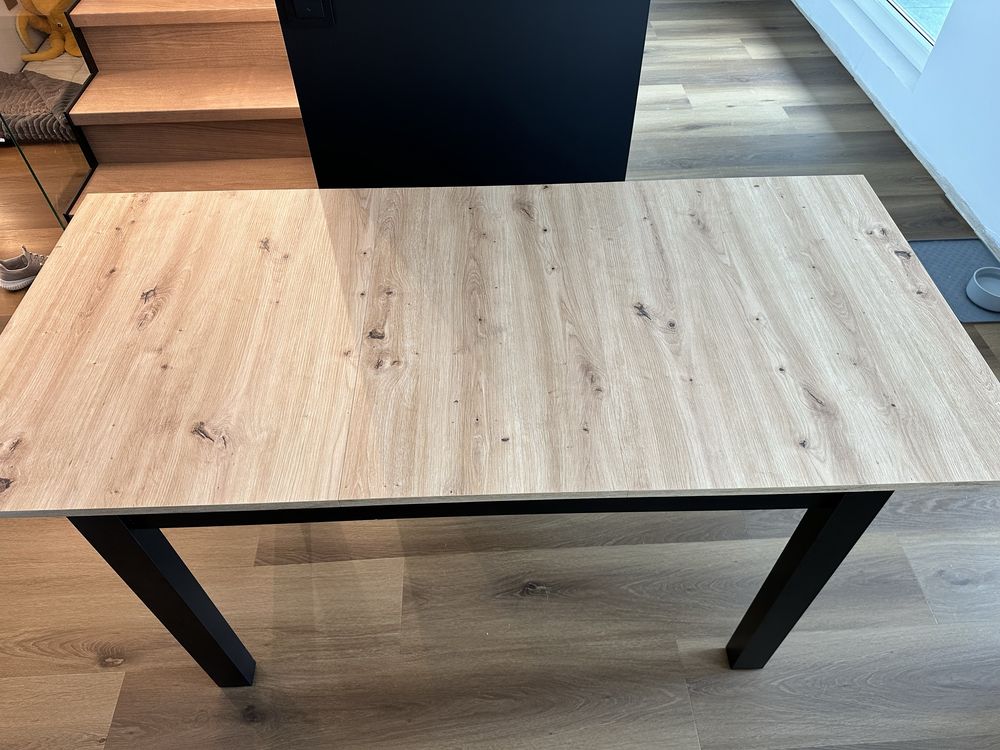 Stół rozkładany Elegance 120/160x75cm dąb złoty craft