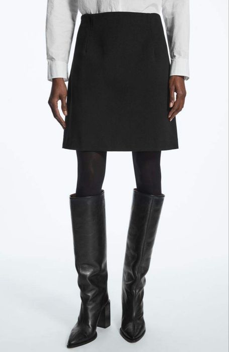 Cos щільна твілова спідниця міні на основі бавовни