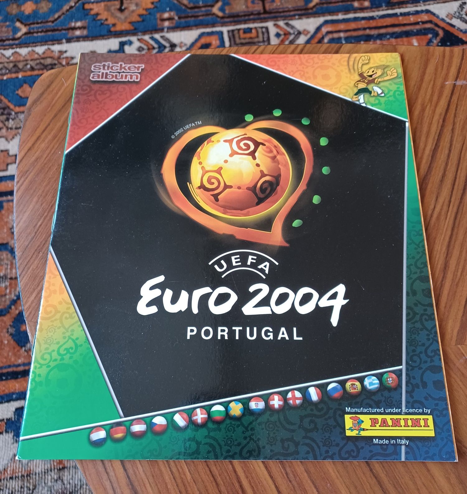 Caderneta de cromos Euro 2004 Panini vazia