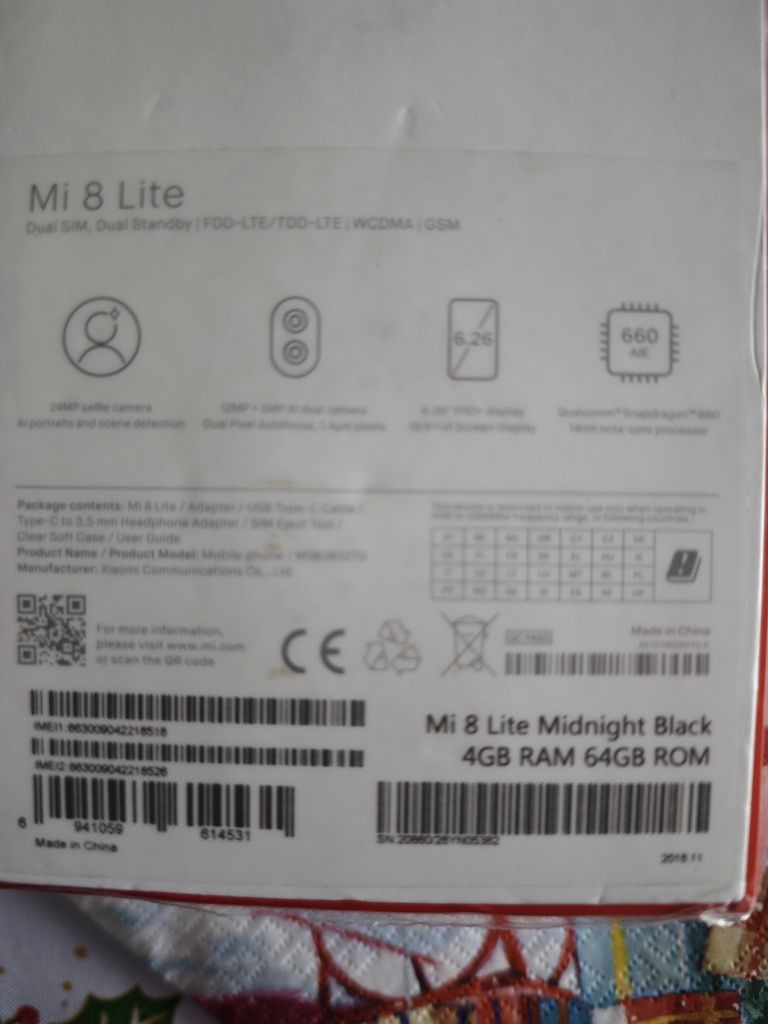Smartfon Xiaomi mi8 lite