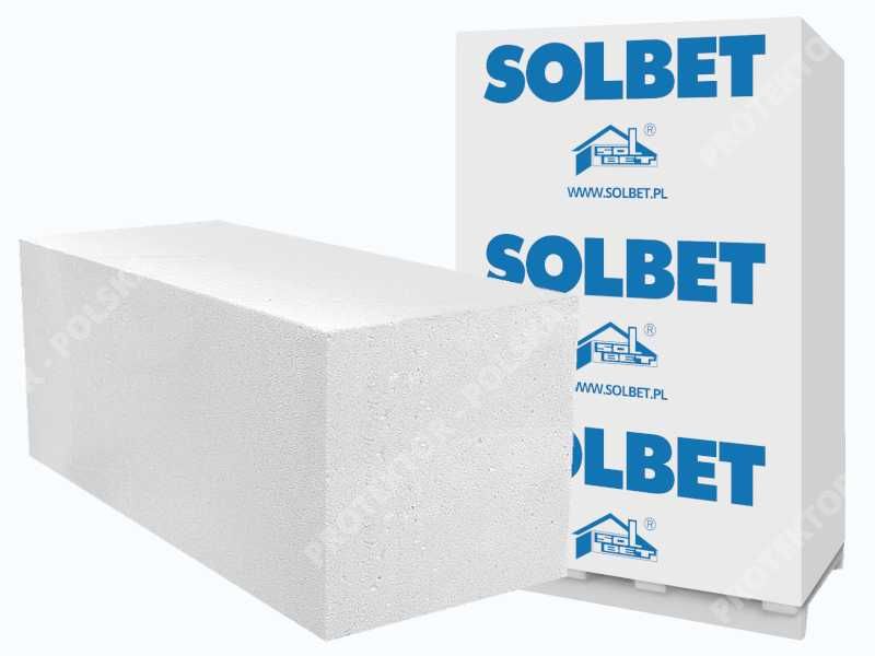 bloczek SOLBET 24cm pustak suporex gazobeton cegła beton komórkowy mur