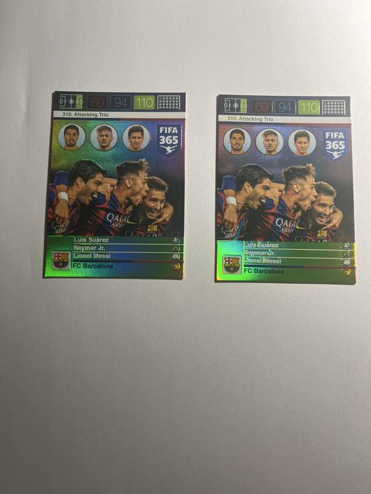 Karta piłkarska Attacking trio Suarez Neymar i messi dwie sztuki