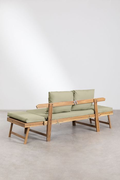 Sofá de jardim 3 lugares madeira