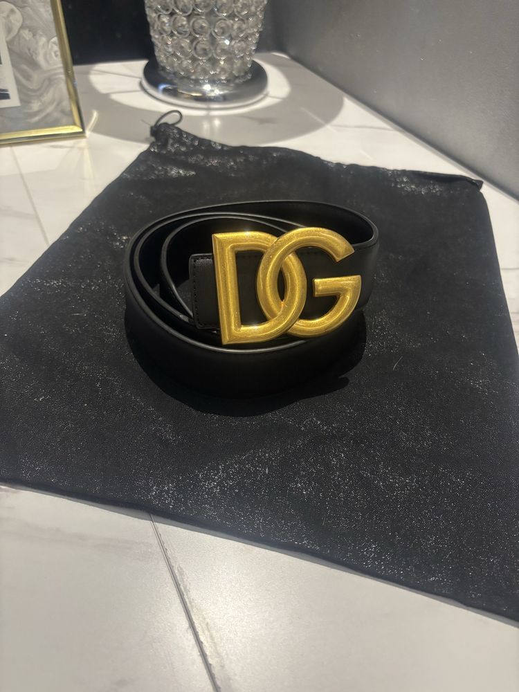 Pasek D&G skora naturalna