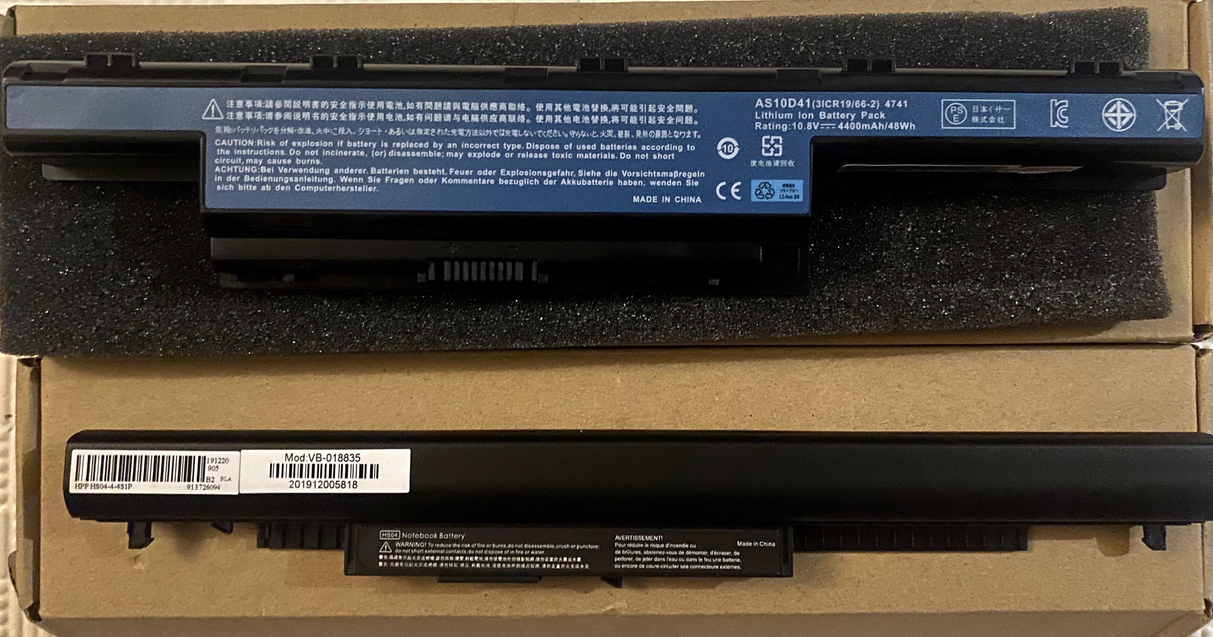 Аккумуляторная батарея для ноутбука Acer AS10D71 и HP HS04 VB-018835