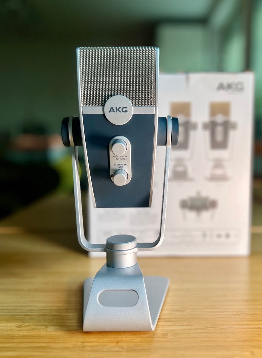 Mikrofon AKG Lyra USB – Idealny do nagrań i podcastów, jak nowy!