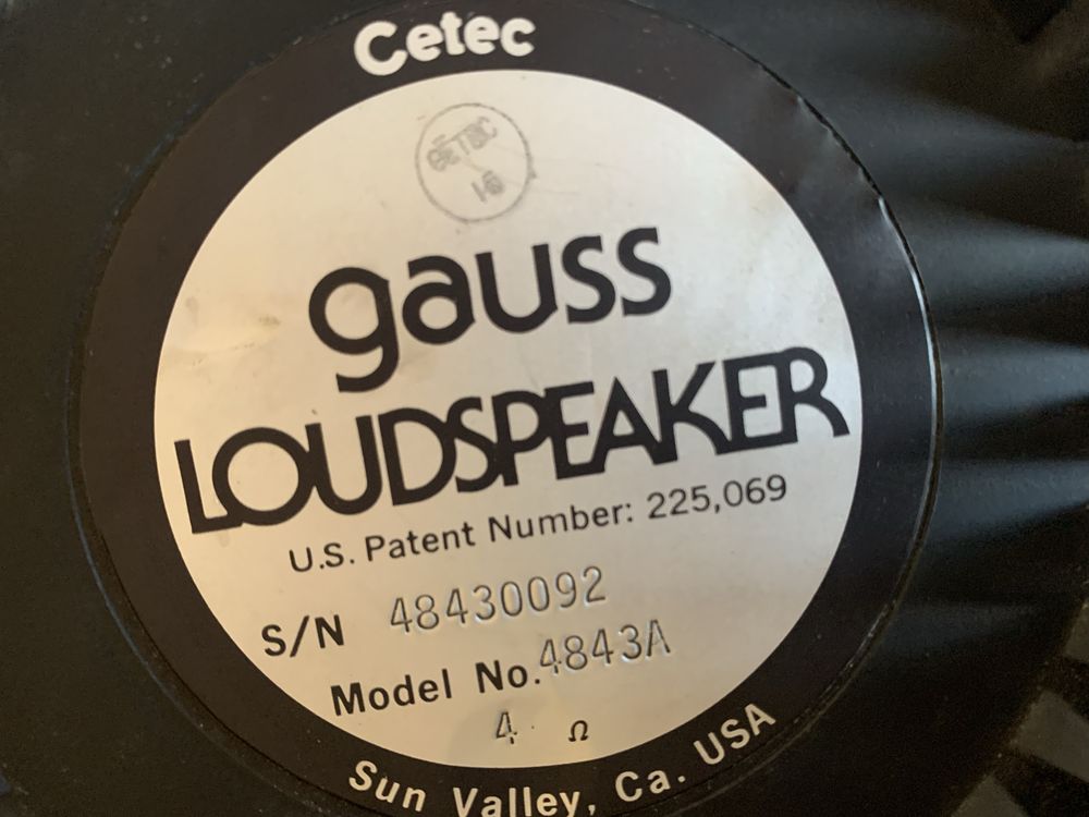 НЧ динамики Gauss 4843, 3880, 18 дюймов