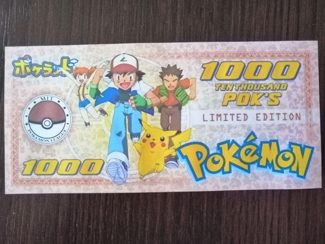 Pokemon banknoty kolekcjonerskie