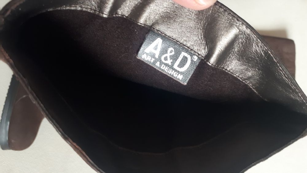 Кожаные нубук  демисезонные сапоги р.40 состояние новых