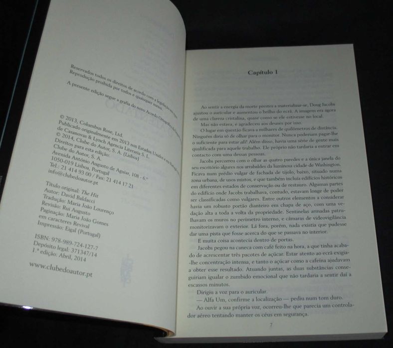 Livro O Atentado David Baldacci Clube do Autor