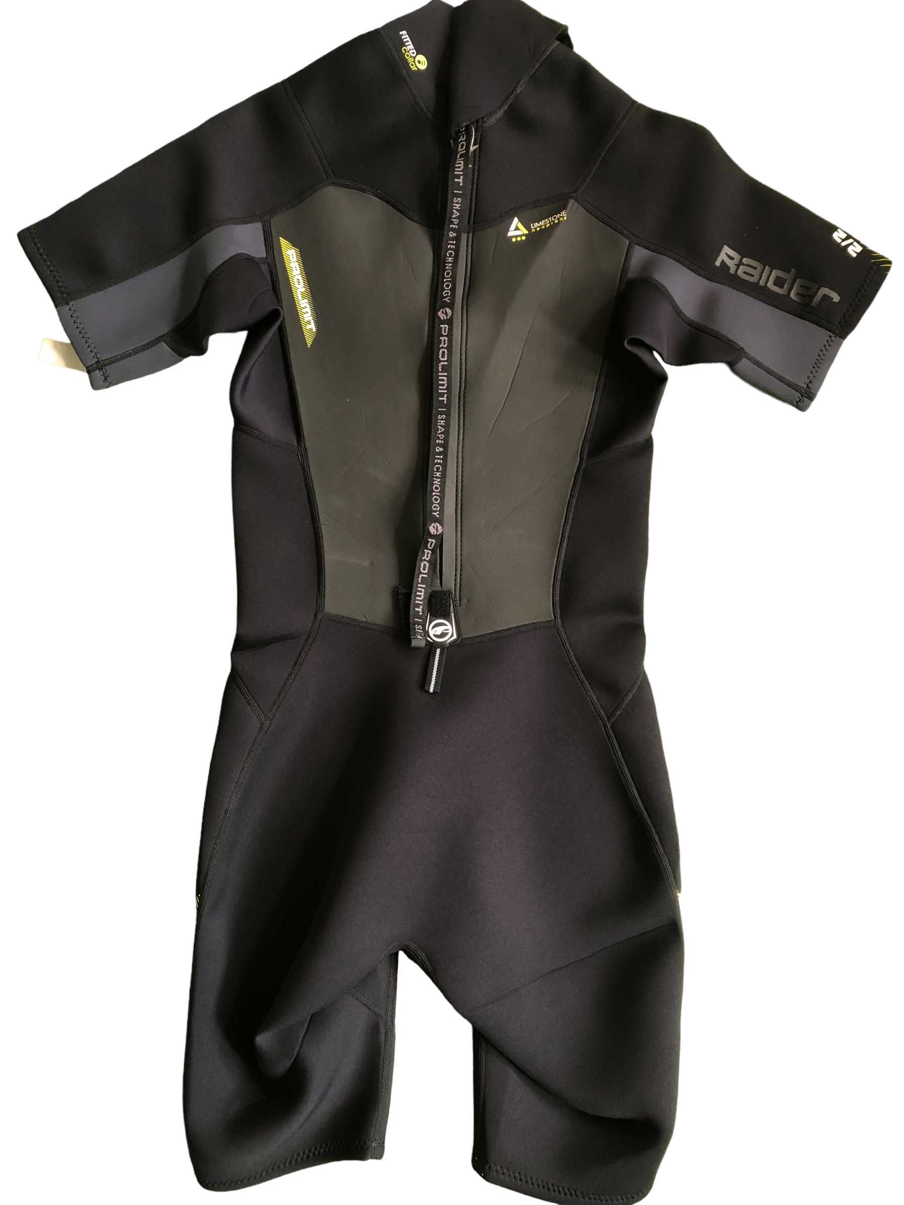 Nowa Męska pianka PROLIMIT RAIDER Shorty SS 2,2 Backzip Black 50/M