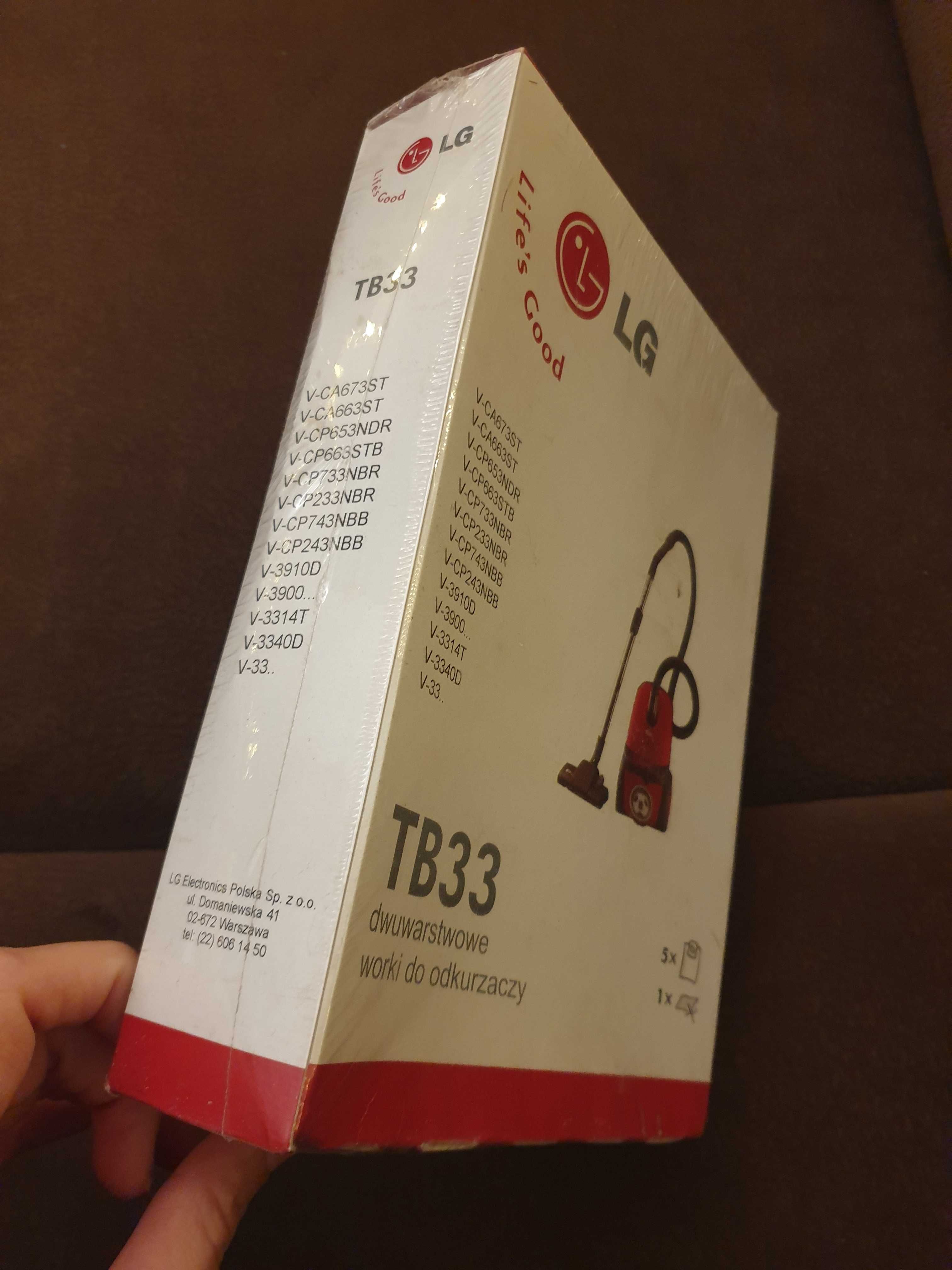 Lg nowe WORKI do odkurzacza TB33 DWUWARSTWOWE WYmienne filtry