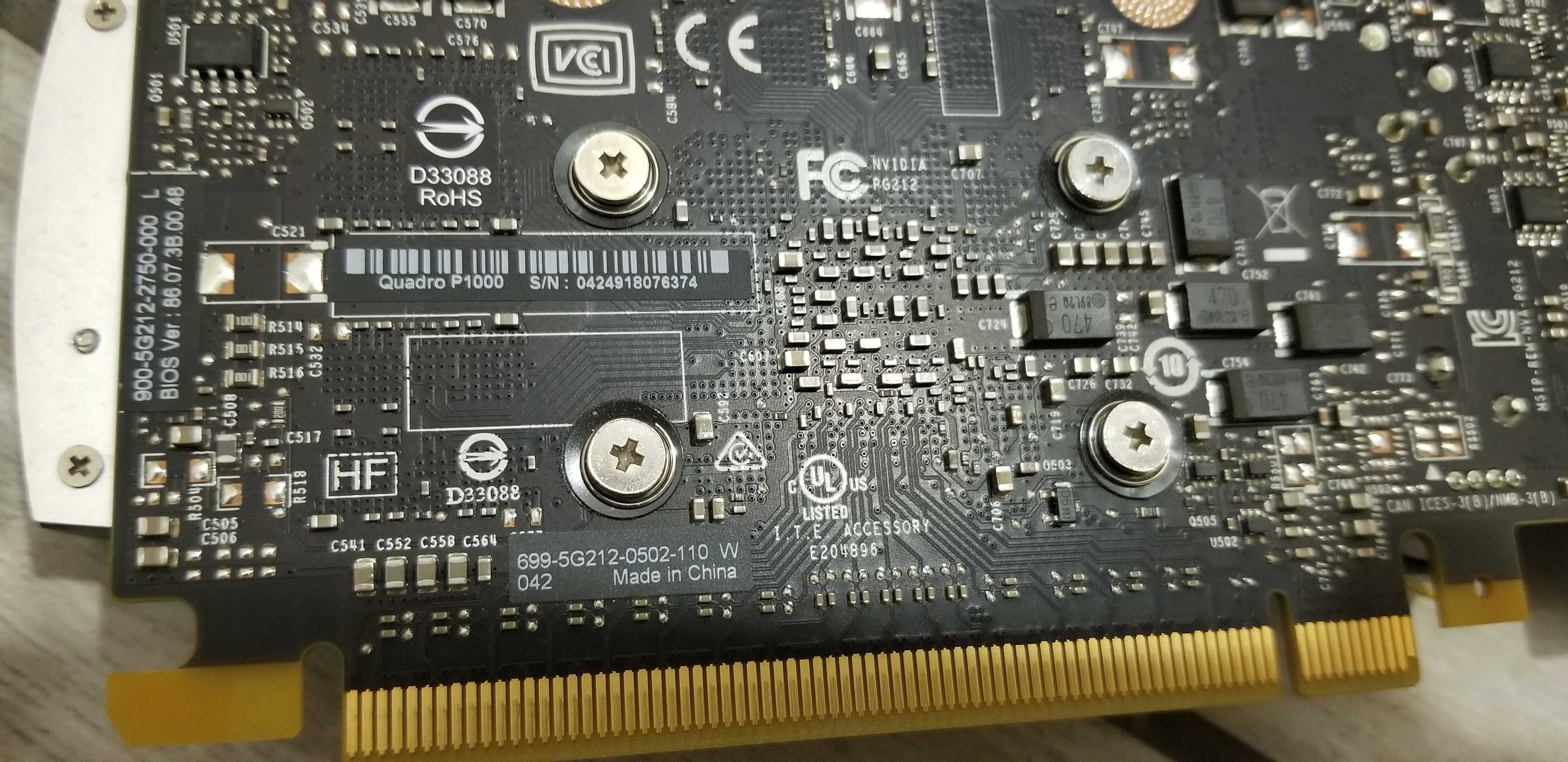 Видеокарта Nvidia Quadro P1000