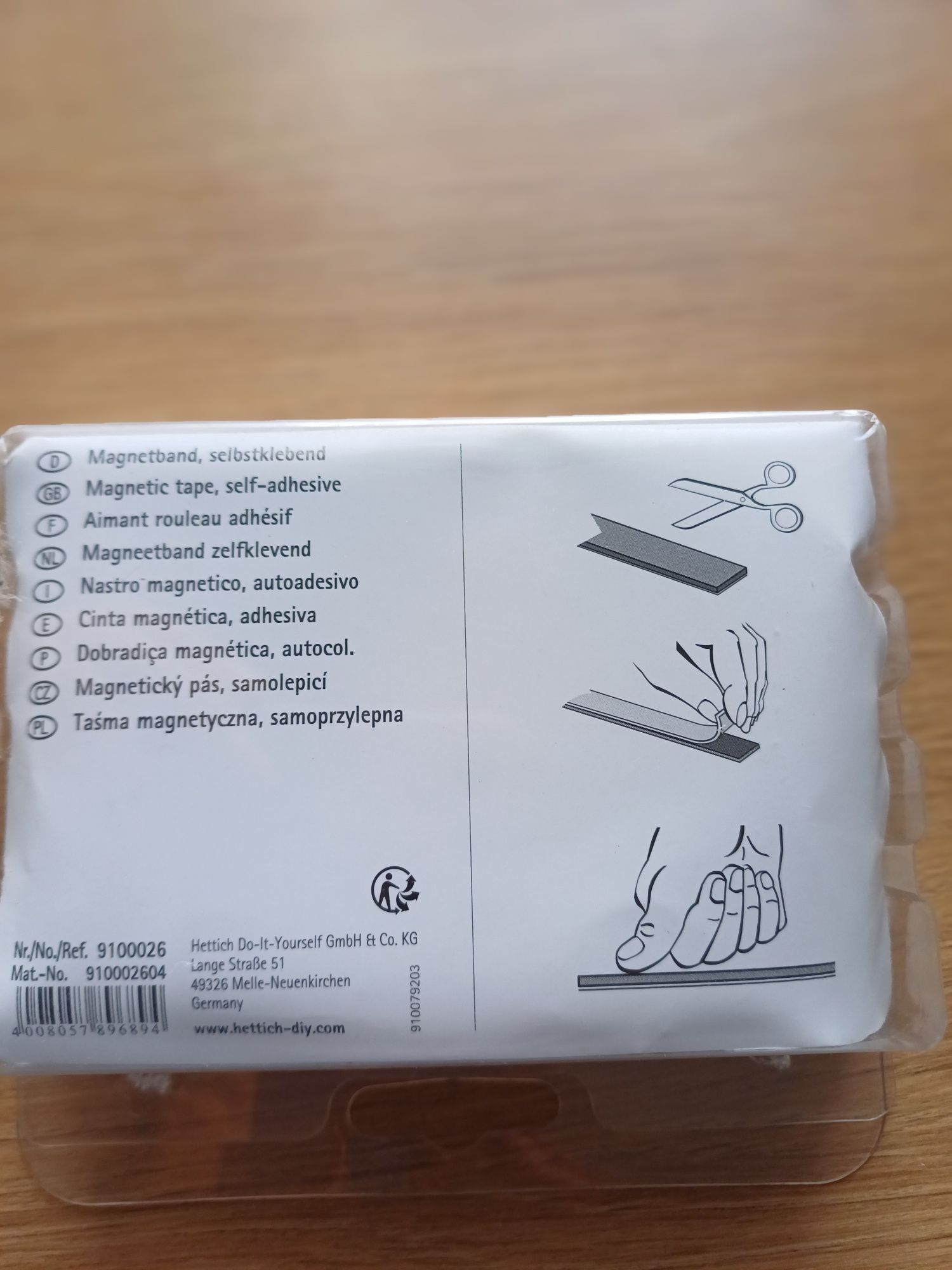 Fita magnética adesiva Hettich