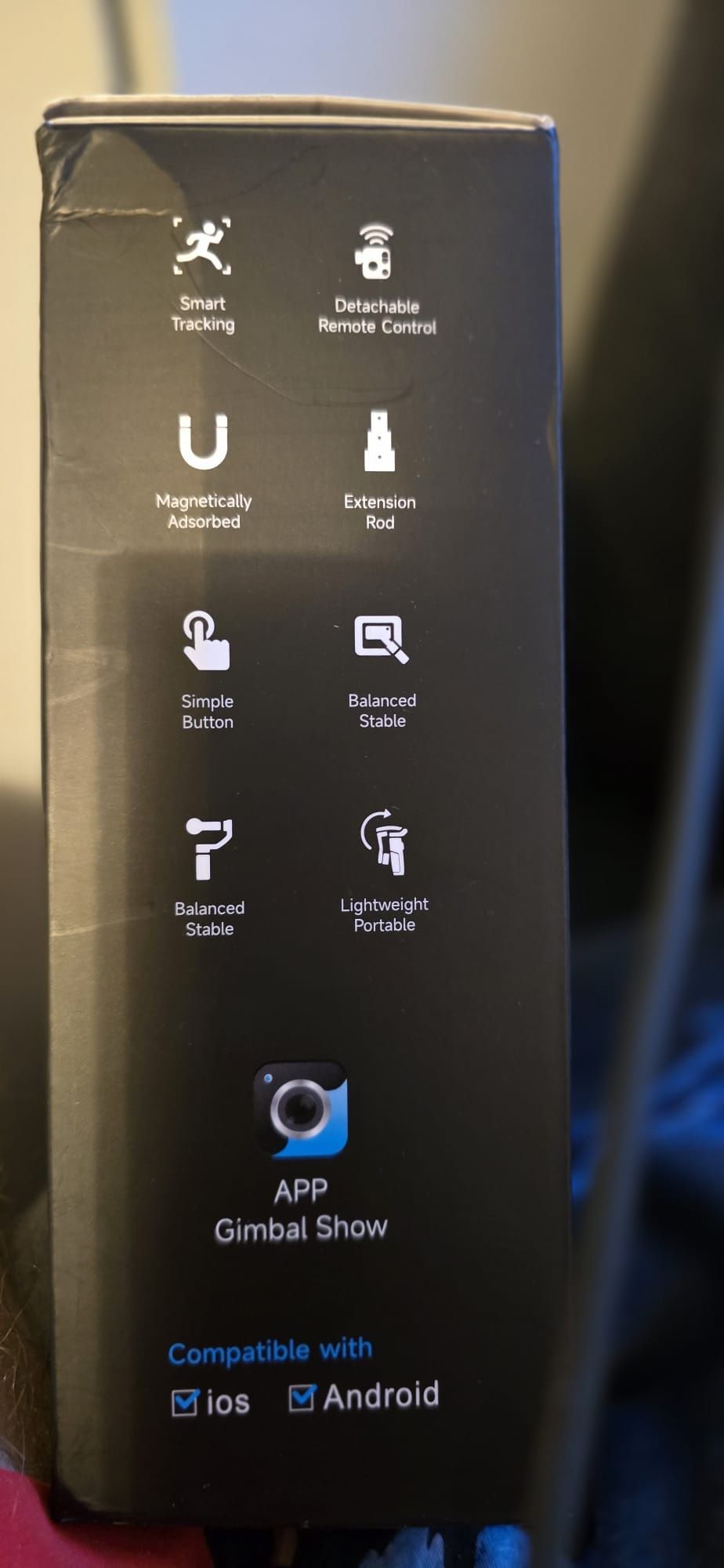 Trzyosiowy gimbal Android Bluetooth z teleskopem