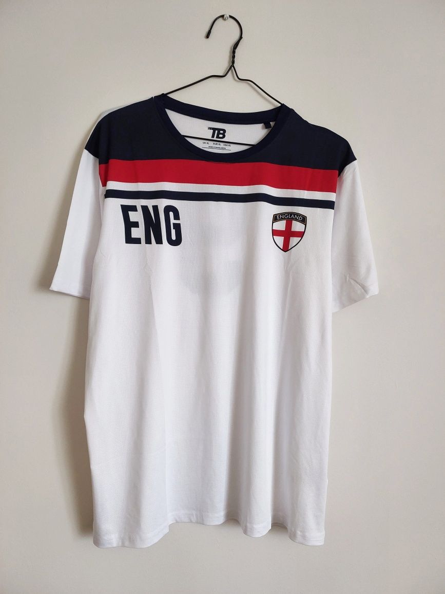 Threadbare biały t-shirt angielska piłka nożna