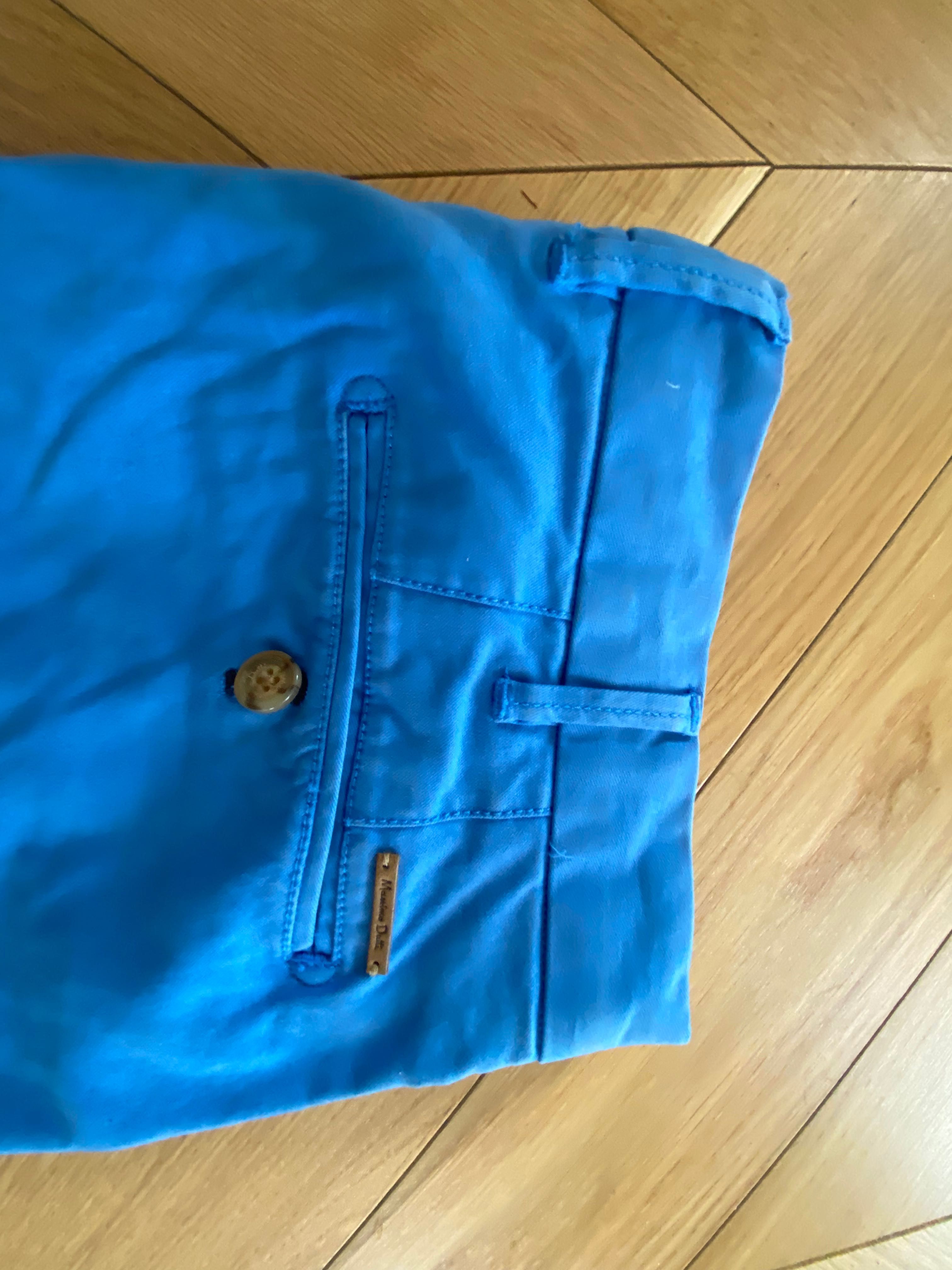 Spodnie męskie Massimo Dutti niebieskie