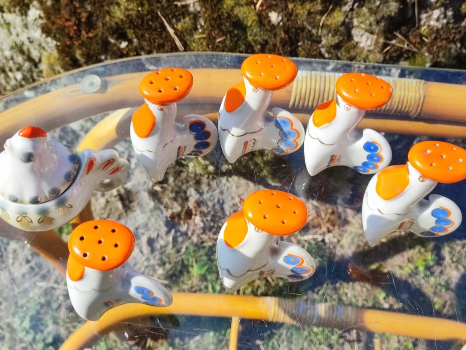 Solniczka KURA porcelanowa ZSRR,Połonne