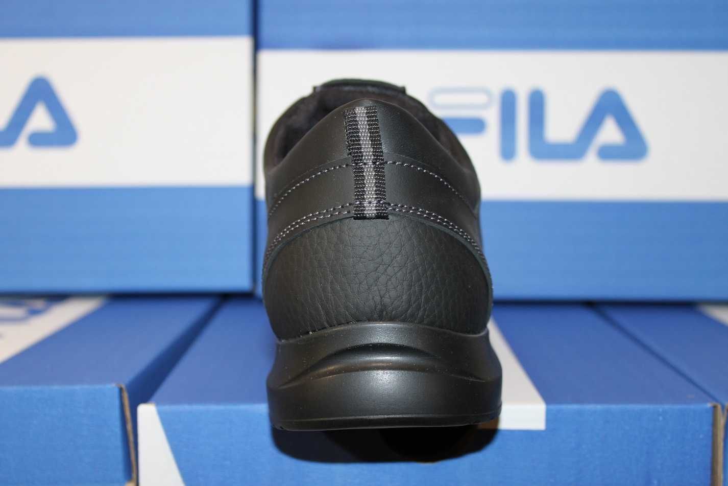 Fila - классные кожаные черные кроссовки- туфли- кросівки. (142-20чер)