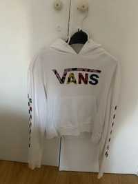 Sweat branca com capuz Vans