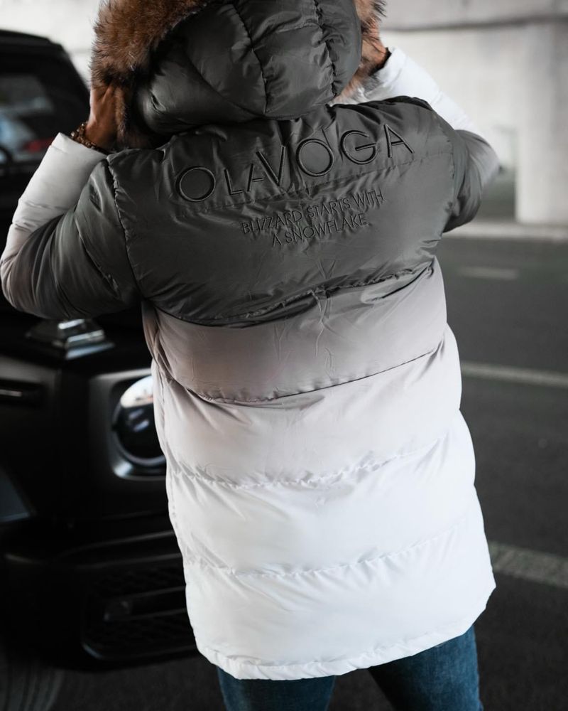 Kurtka męska Ombre O la voga khaki+ecru L