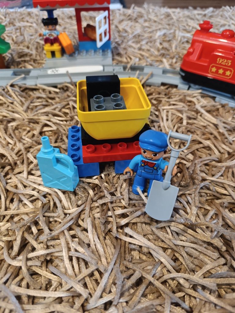 Klocki LEGO Duplo Pociąg parowy 10874, karton, instrukcja