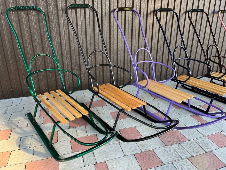 Санки дитячі Царські з спинкою та ручкою дитячі сани