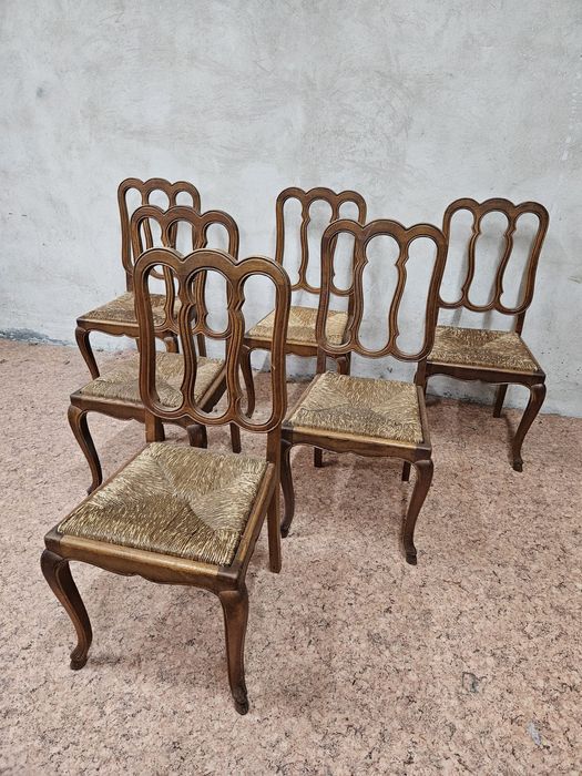 Francuskie krzesła ludwikowskie Komplet 6 sztuk