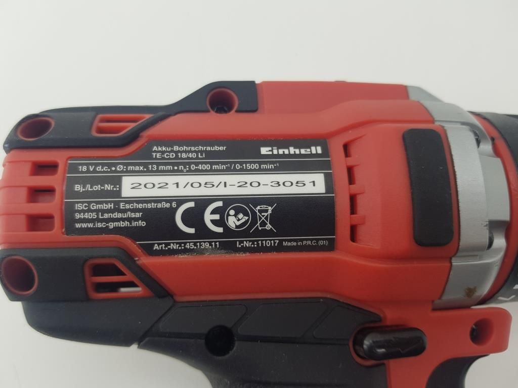 Zestaw Wiertarko Wkrętarka Akumulatorowa Einhell Te-Cd 18/40