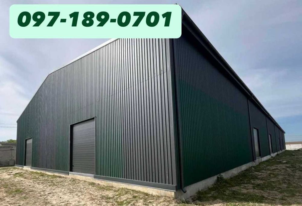 Виготовлення ангари, склади, СТО, автомийки металоконструкції ПІД КЛЮЧ