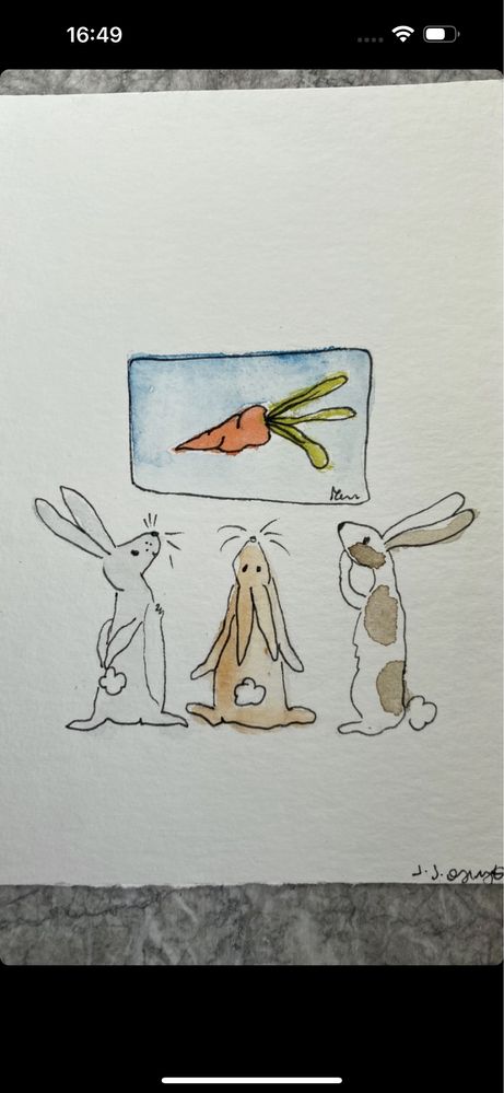 Kartka wielkanocna wielkanoc królik sztuka obraz ilustracja