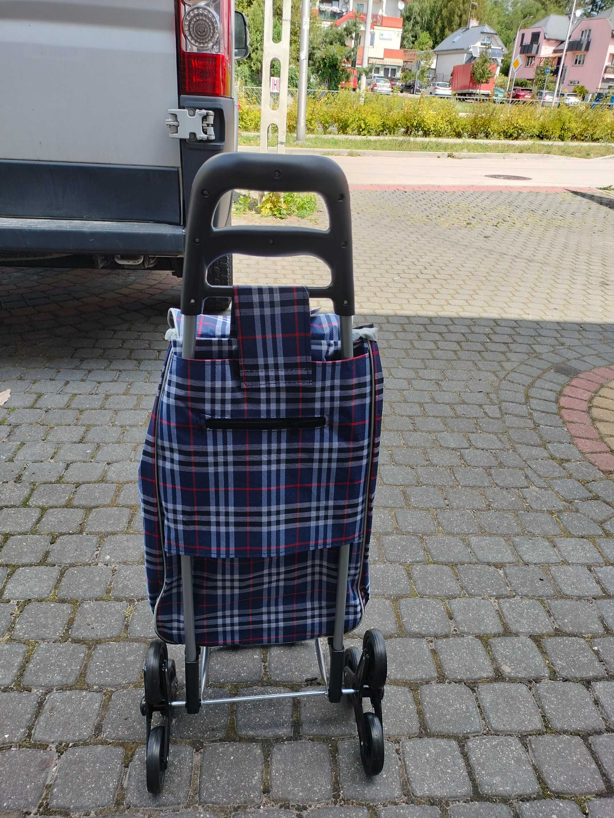 WÓZEK ZAKUPOWY  TORBA  NA KÓŁKACH trzy koła do zjeżdzania po schodach