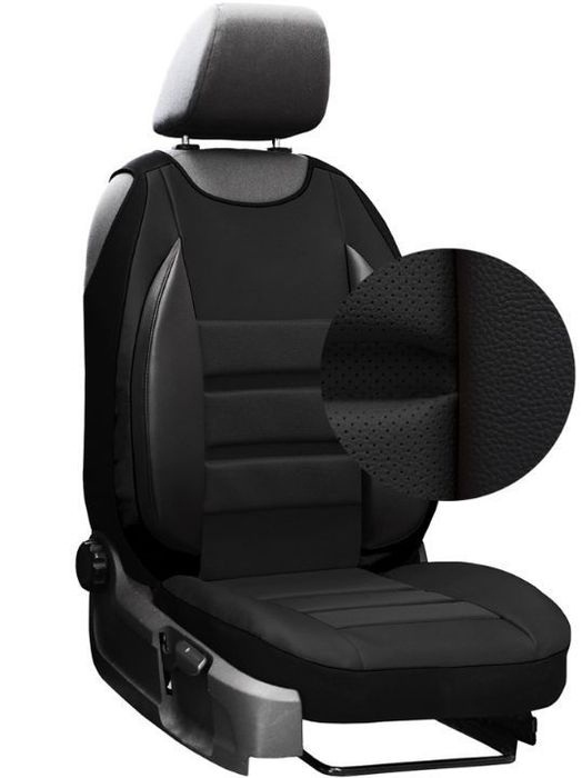 MATA POKROWIEC NA FOTEL SKÓRA PERFOROWANA  ODDYCHAJĄCA SKÓRZANA UNIWERSALNA