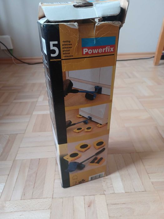 Zestaw do przenoszenia transportu mebli POWERFIX 150 kg dźwignia kółka