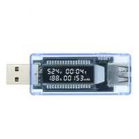 USB тестер напруги KWS-V20 прозоро блакитний