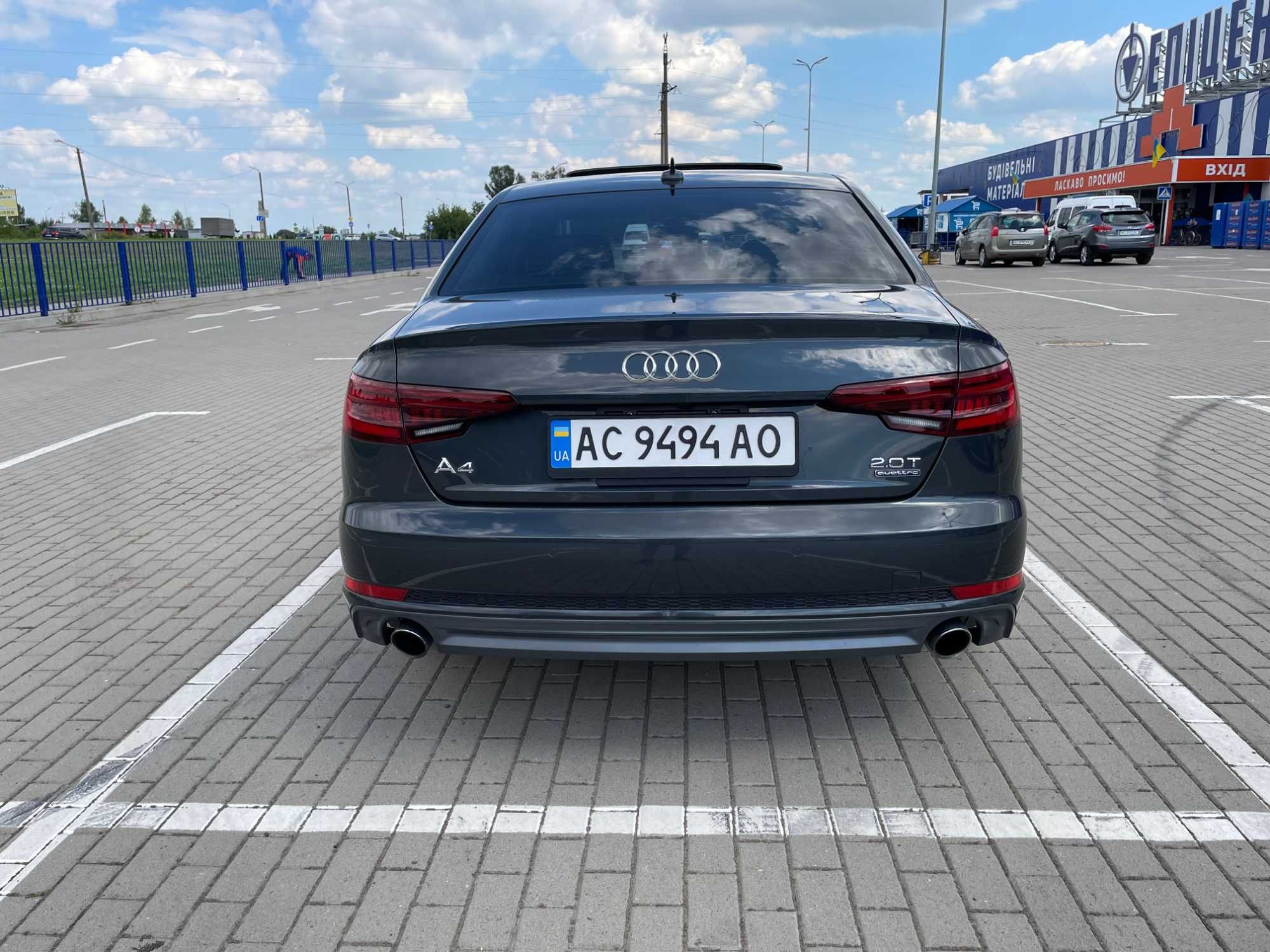 Audi A4 B9 Premium Plus 2.0 tfsi Quattro 252 к/с, S-line