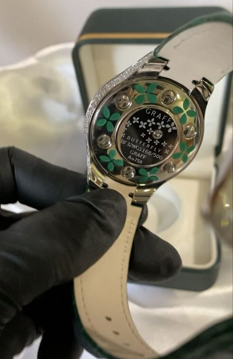 Ексклюзив Шедевр наручні годинник Graff Butterfly з рухомими бабочками