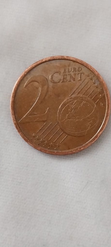 Colecionadores, moeda de 2 cêntimos de 2002 rara