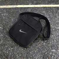 Черная сумка Nike. Мужская спортивная барсетка сумка через плечо