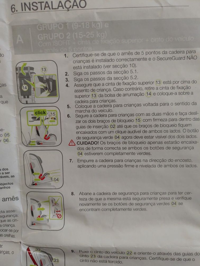 Cadeira auto Grupo 1,2,3 Romer/Britax advansafix II SICT (isofix 3pts)