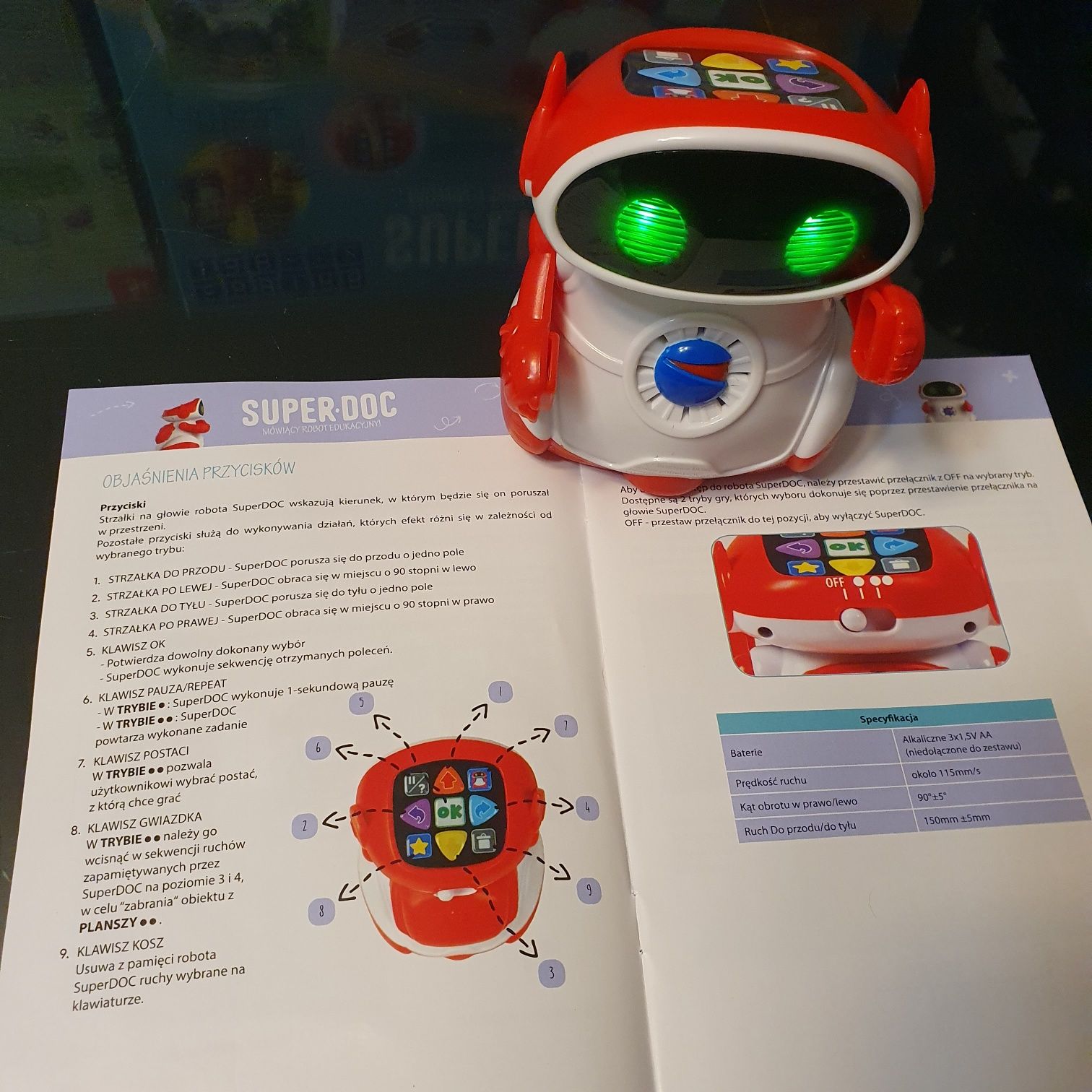Gra dla dzieci od 5 lat Super Doc  z robotem do programowania