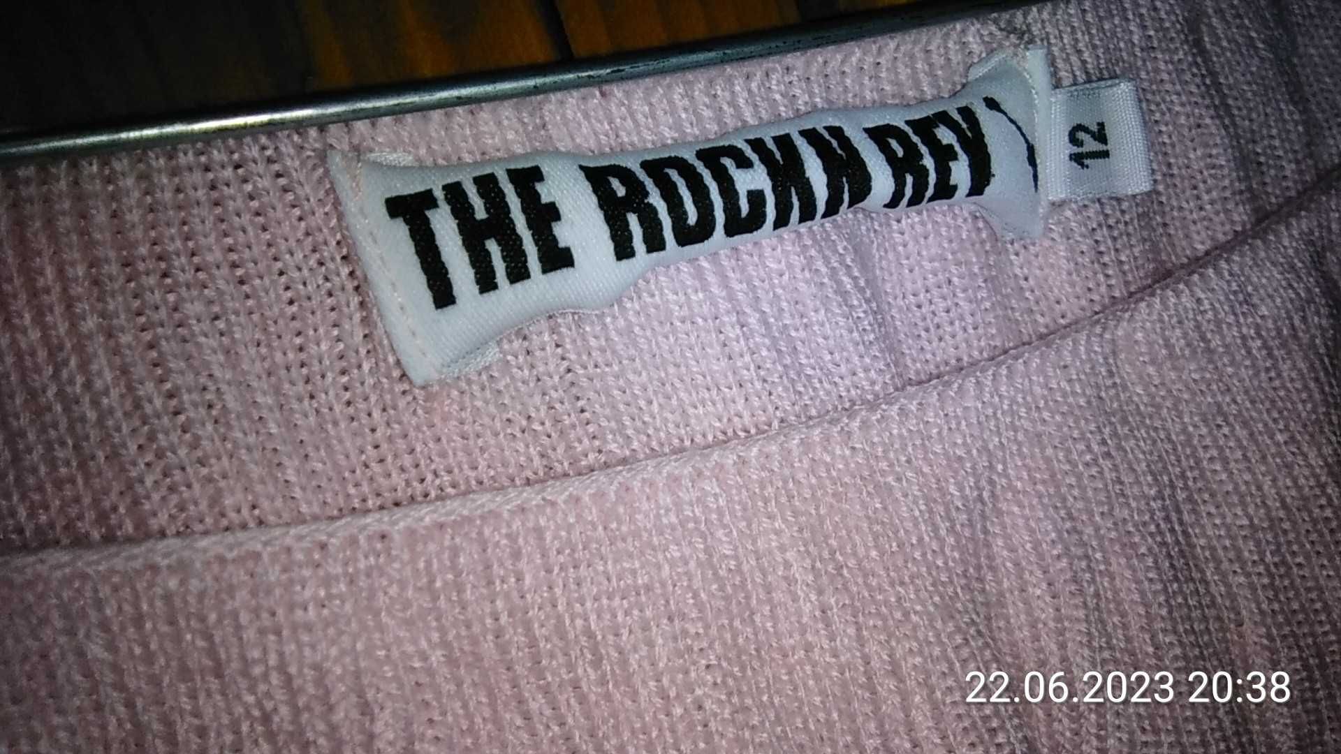 Różowa bluzka w łódkę z długim rękawem 12