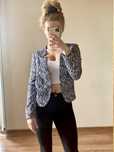 Marynarka zebra xs hm czarna biala