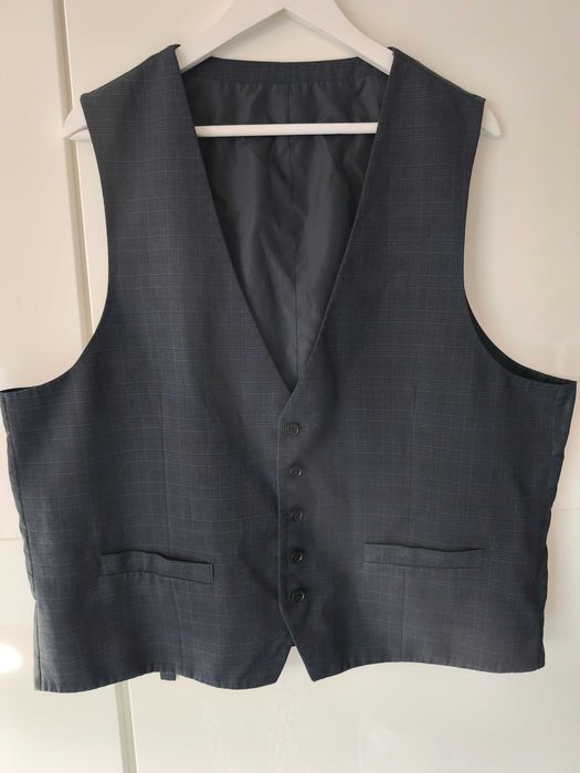 Granatowo-szara kamizelka męska rozmiar 3XL