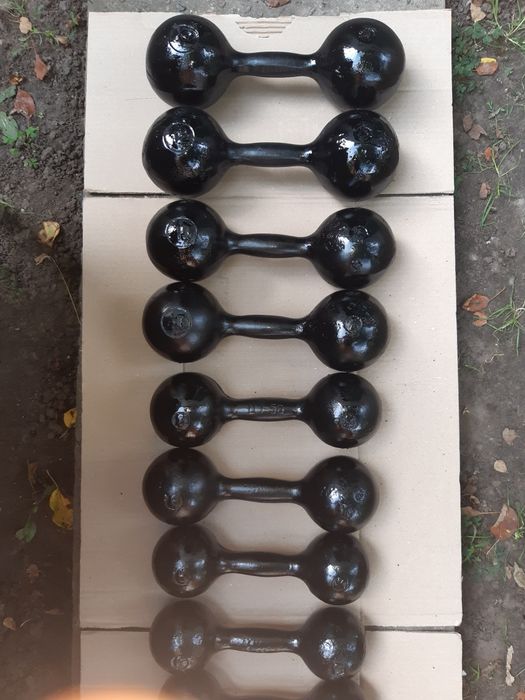 Советские чугунные гантели 0.5кг до 12кг и гири 8кг до 44кг