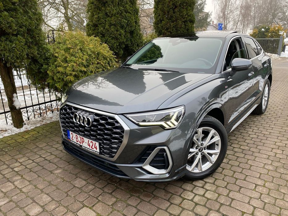 Audi Q3 Sportback 2.0 TDI 150KM! S-LINE! Daytona Grey MATRIX Dach Panoramiczny
